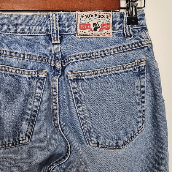 Vintage Women's Rockies Relaxed Fit Jeans 100% Cotton 27/5 L High Rise RF052AMO - Picture 4 of 16